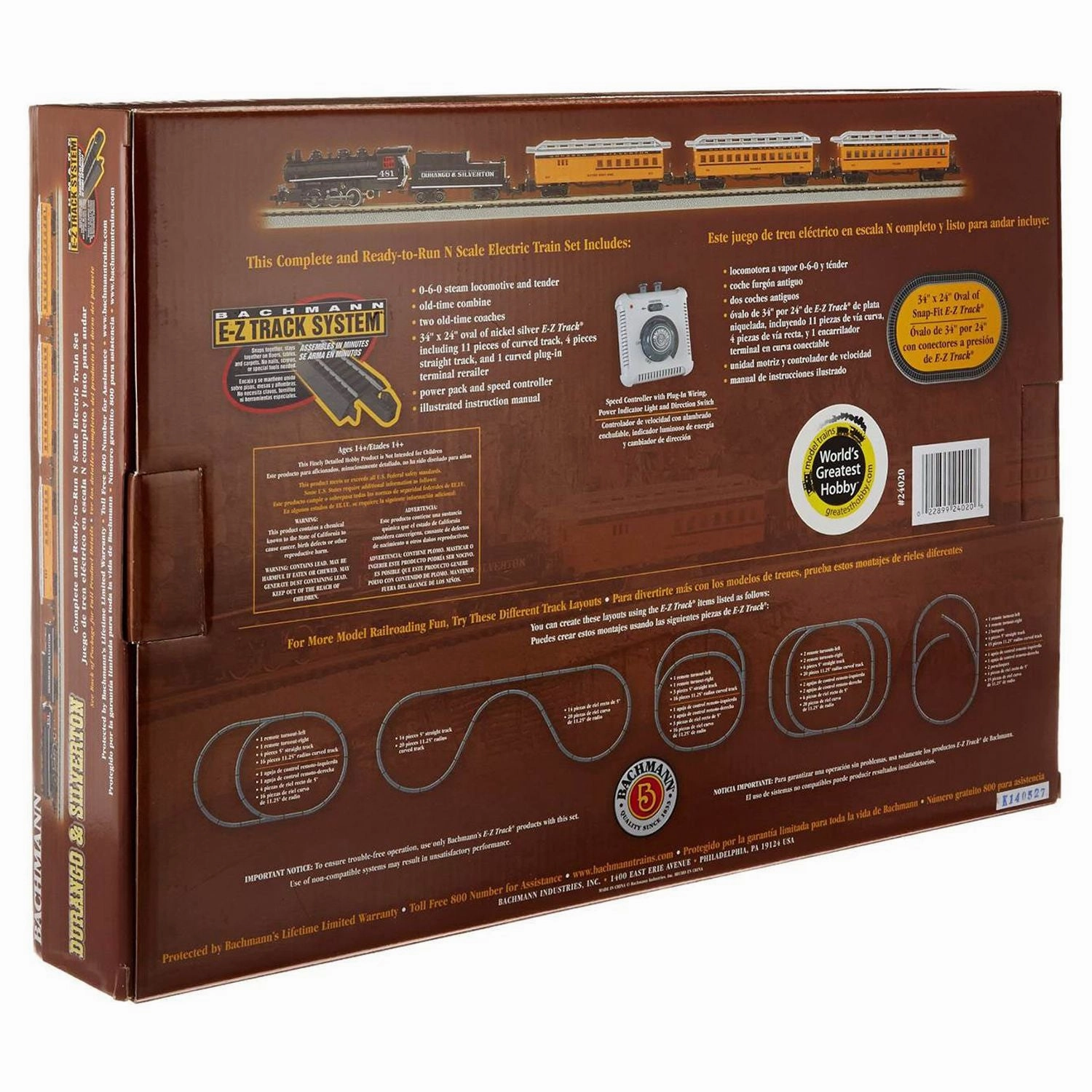 Bachmann Trains - Durango & Silverton N Scale Electric Train Set