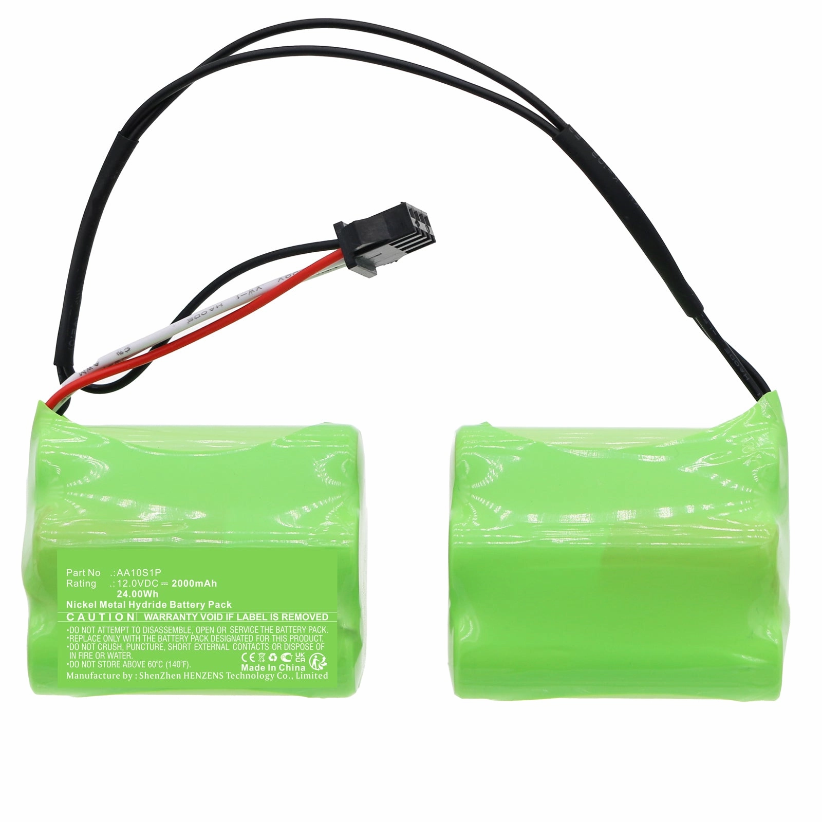 Batteries N Accessories BNA-WB-H17804 Vacuum Cleaner Battery - Ni-MH, 12V, 2000mAh, Ultra High Capacity - Replacement for Ecovacs AA10S1P Battery