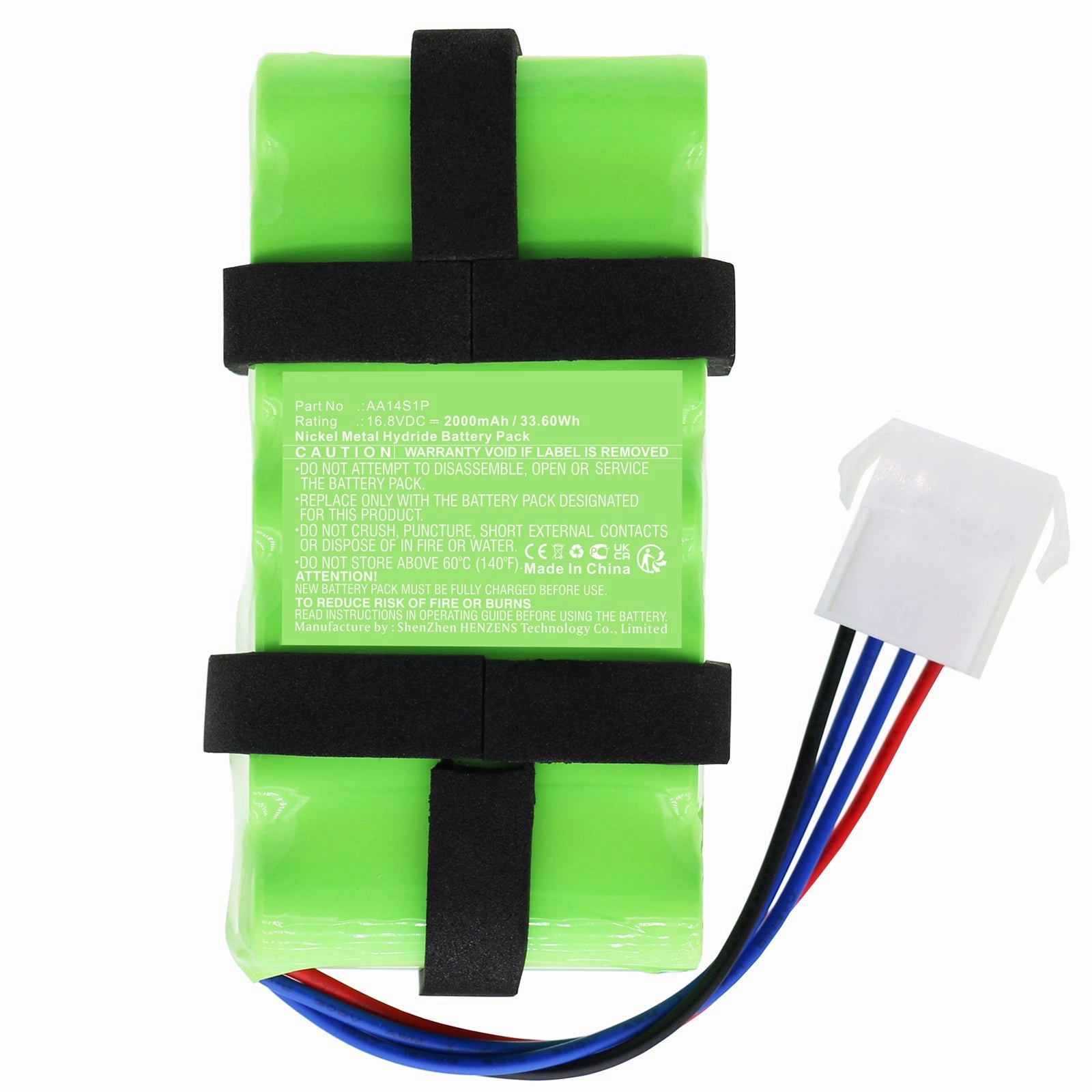 Batteries N Accessories BNA-WB-H17811 Vacuum Cleaner Battery - Ni-MH, 16.8V, 2000mAh, Ultra High Capacity - Replacement for Toshiba AA14S1P Battery