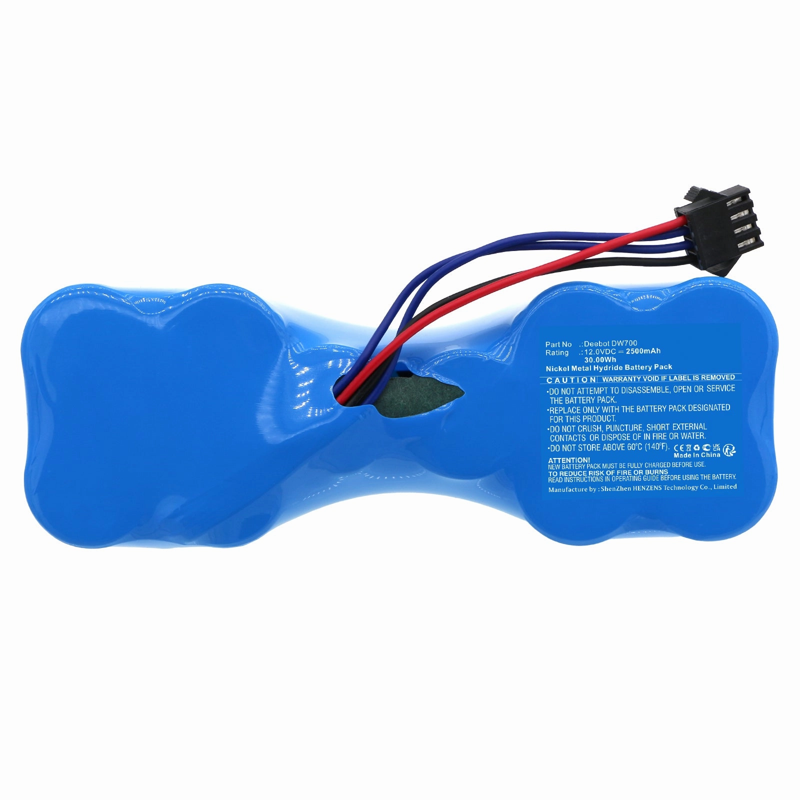 Batteries N Accessories BNA-WB-H18408 Vacuum Cleaner Battery - Ni-MH, 12V, 2500mAh, Ultra High Capacity - Replacement for Ecovacs H-SC3000P Battery