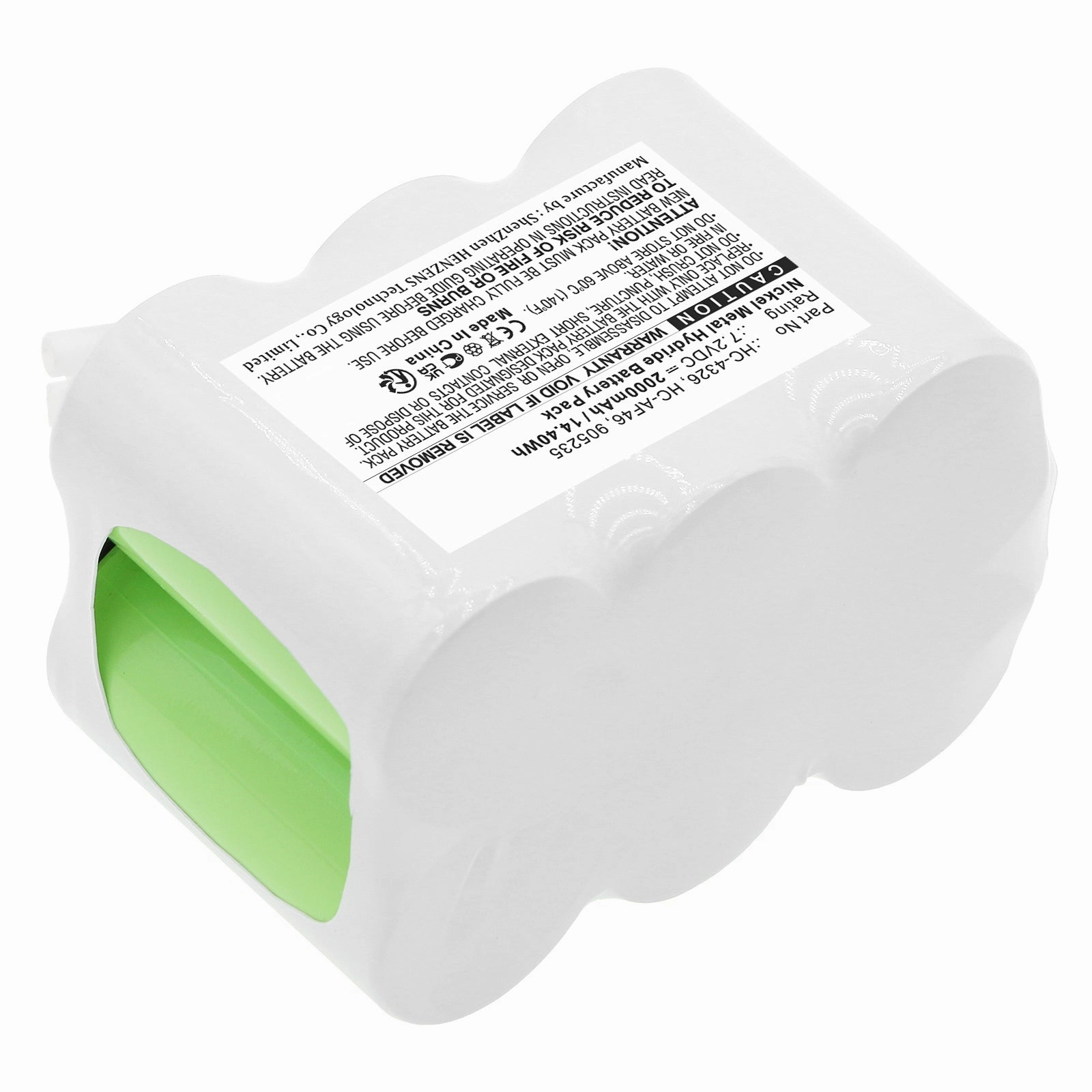 Batteries N Accessories BNA-WB-H18530 Vacuum Cleaner Battery - Ni-MH, 7.2V, 2000mAh, Ultra High Capacity - Replacement for Twinbird HC-4326 Battery