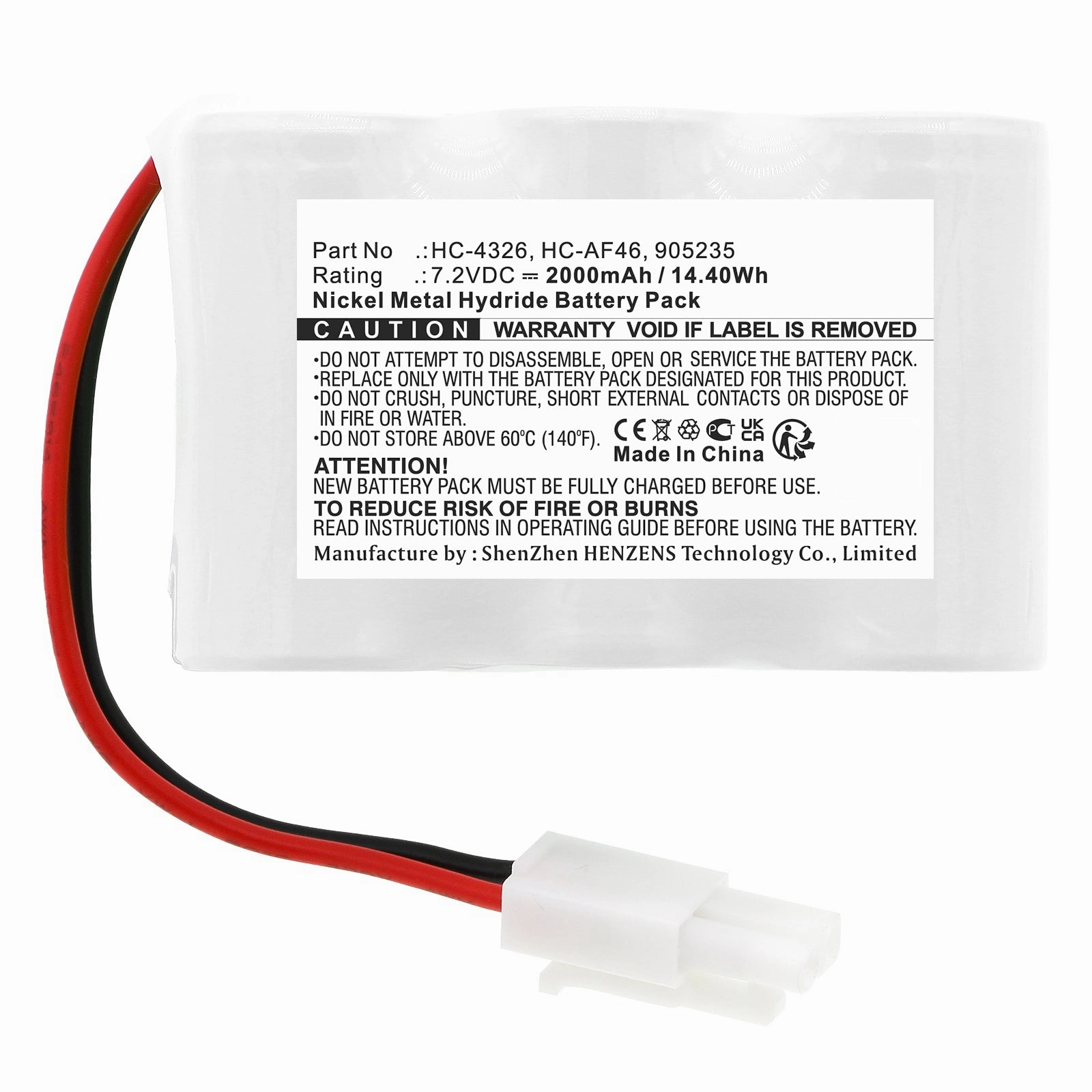 Batteries N Accessories BNA-WB-H18530 Vacuum Cleaner Battery - Ni-MH, 7.2V, 2000mAh, Ultra High Capacity - Replacement for Twinbird HC-4326 Battery