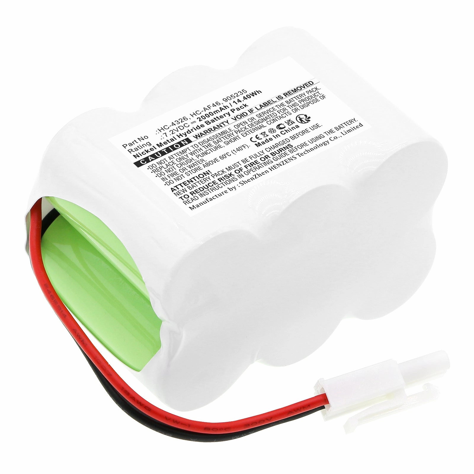 Batteries N Accessories BNA-WB-H18530 Vacuum Cleaner Battery - Ni-MH, 7.2V, 2000mAh, Ultra High Capacity - Replacement for Twinbird HC-4326 Battery