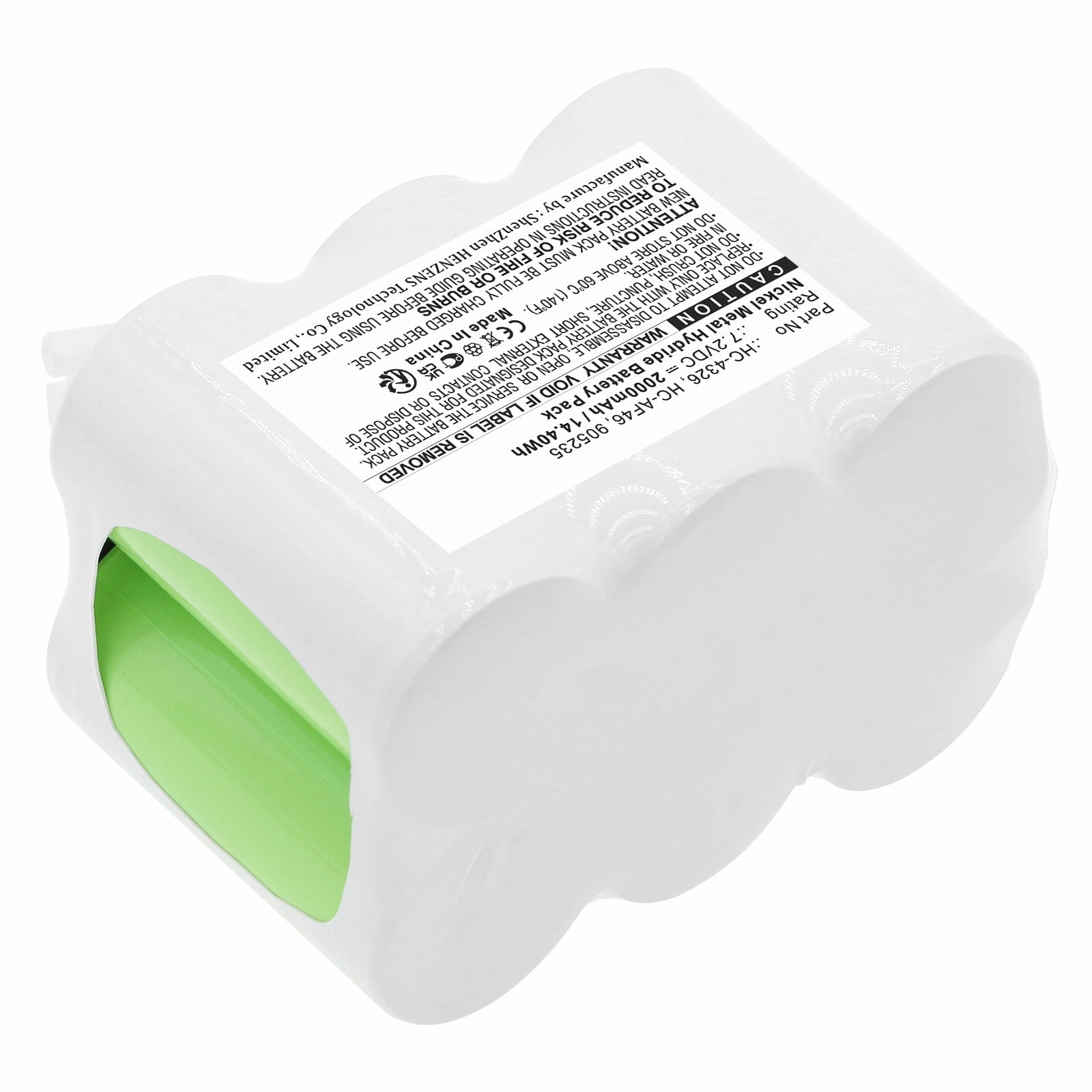 Batteries N Accessories BNA-WB-H18530 Vacuum Cleaner Battery - Ni-MH, 7.2V, 2000mAh, Ultra High Capacity - Replacement for Twinbird HC-4326 Battery