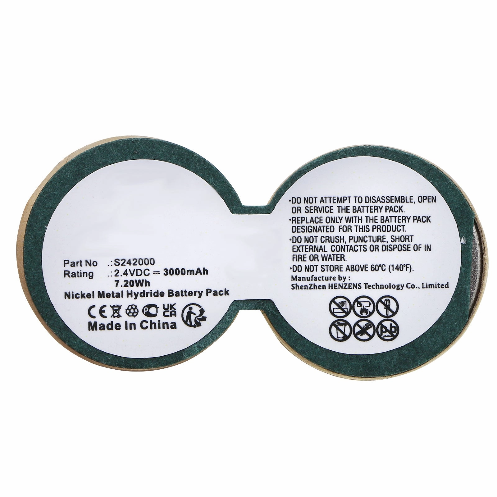 Batteries N Accessories BNA-WB-H18650 Vacuum Cleaner Battery - Ni-MH, 2.4V, 3000mAh, Ultra High Capacity - Replacement for Miele S242000 Battery