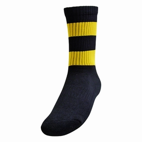 Burley Sekem Richmond Tigers AFL Elite Crew Football Socks