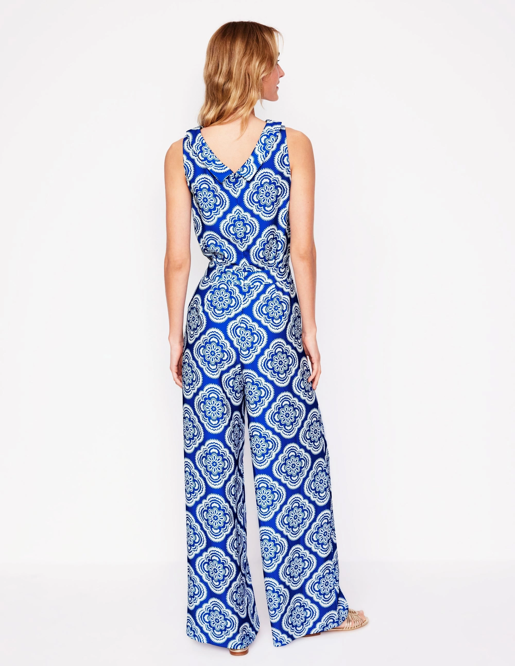 Clarissa Jumpsuit-Gallery Blue. Botanic Blush