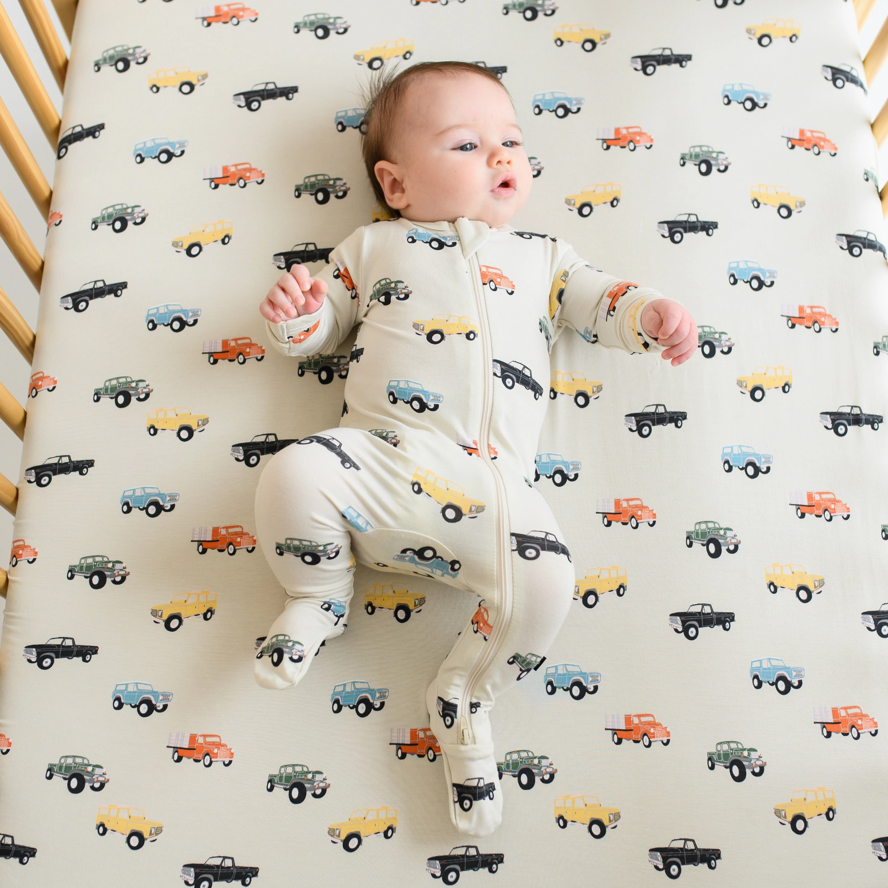 Crib Sheet in Vintage Truck