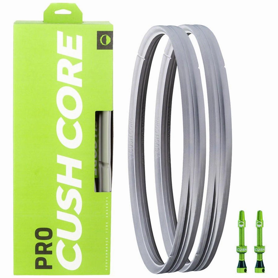 CushCore Pro Tire Inserts Set 29" Pair, Includes 2 Tubeless Valves