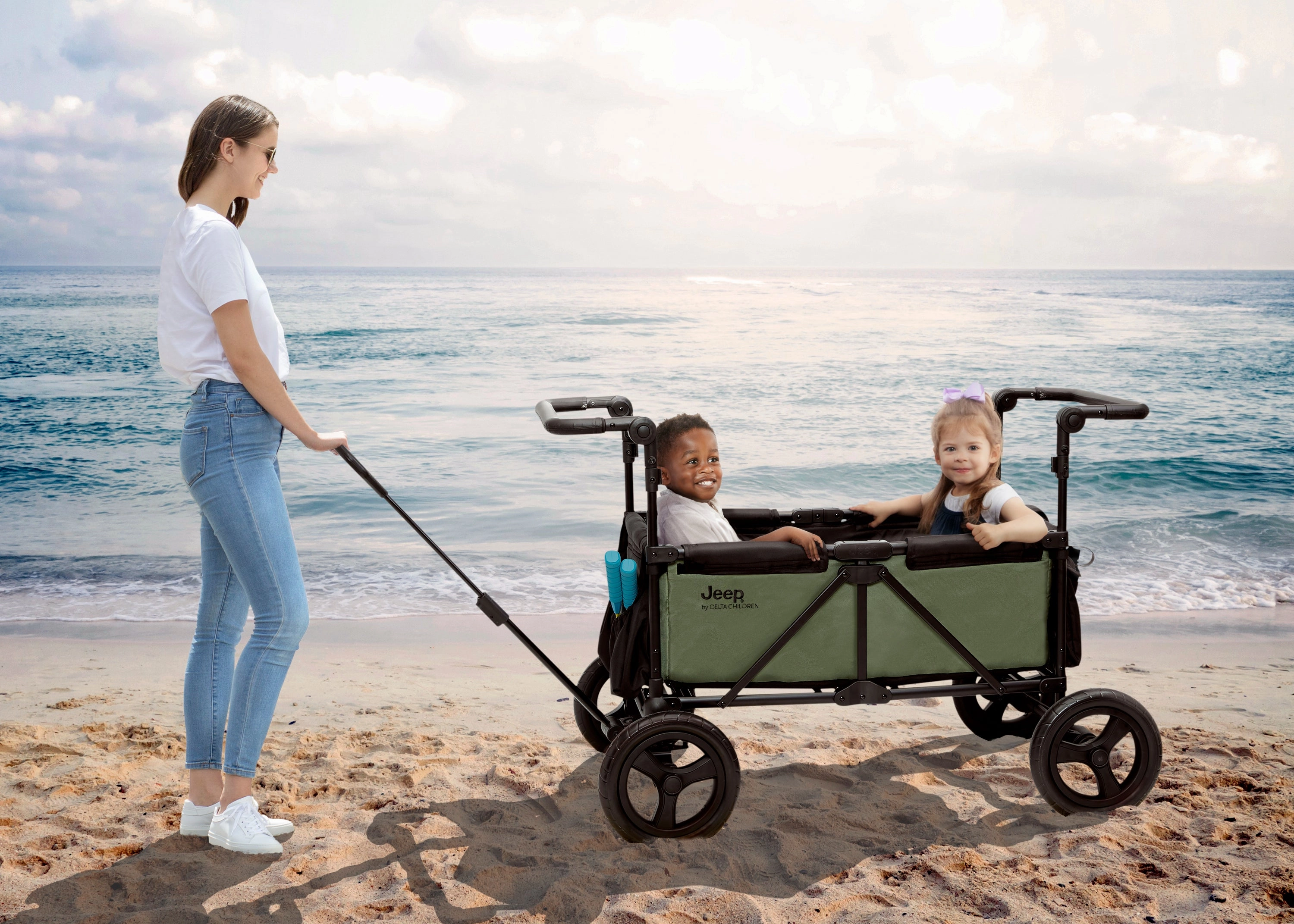 Deluxe Wagon All-Terrain Sand Wheel Kit for Stroller Wagon (60003A)