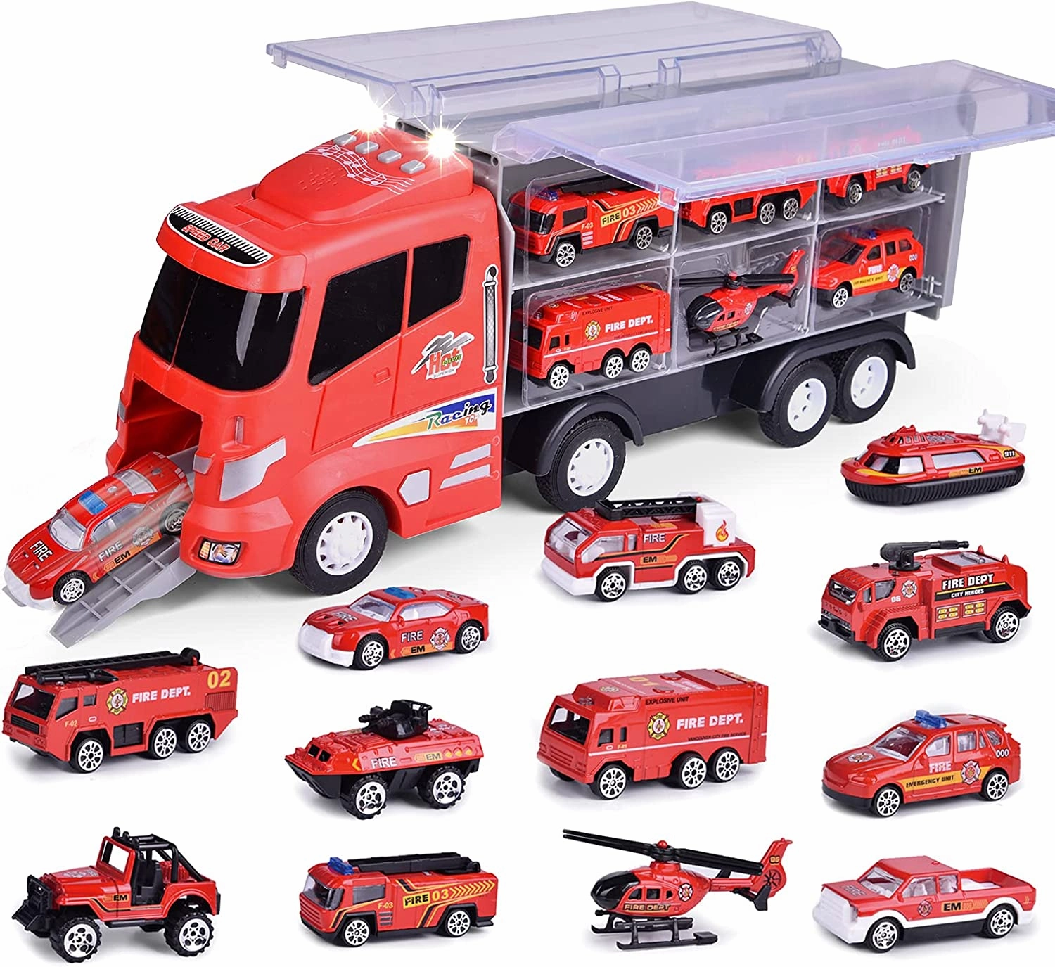Die-Cast Fire Truck Transport