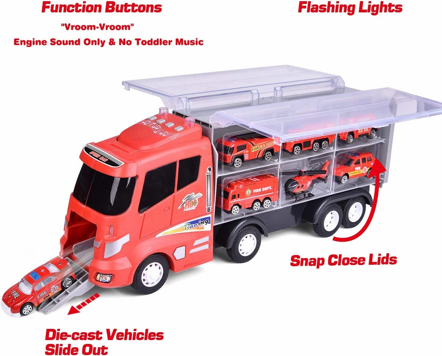 Die-Cast Fire Truck Transport