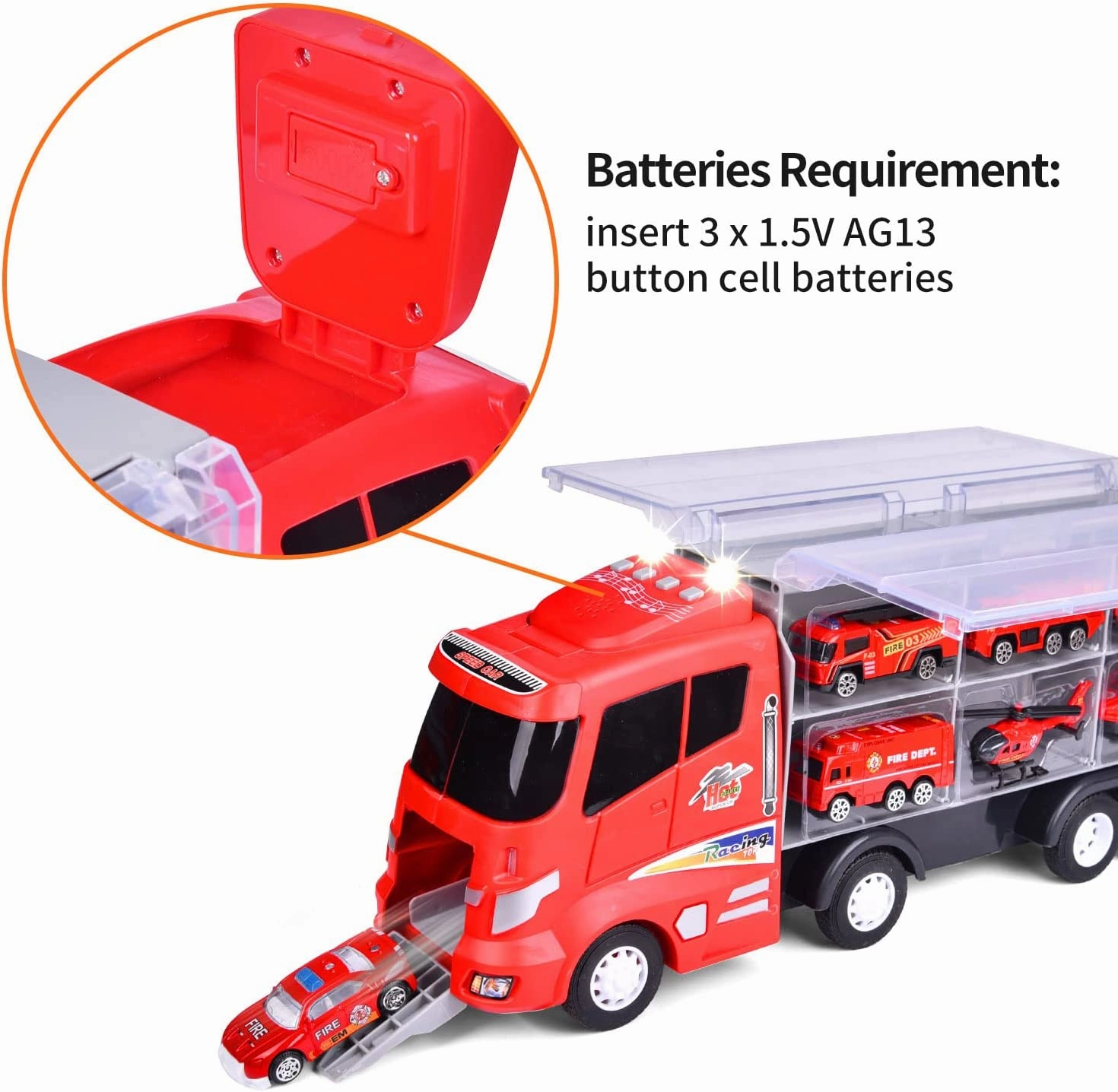 Die-Cast Fire Truck Transport