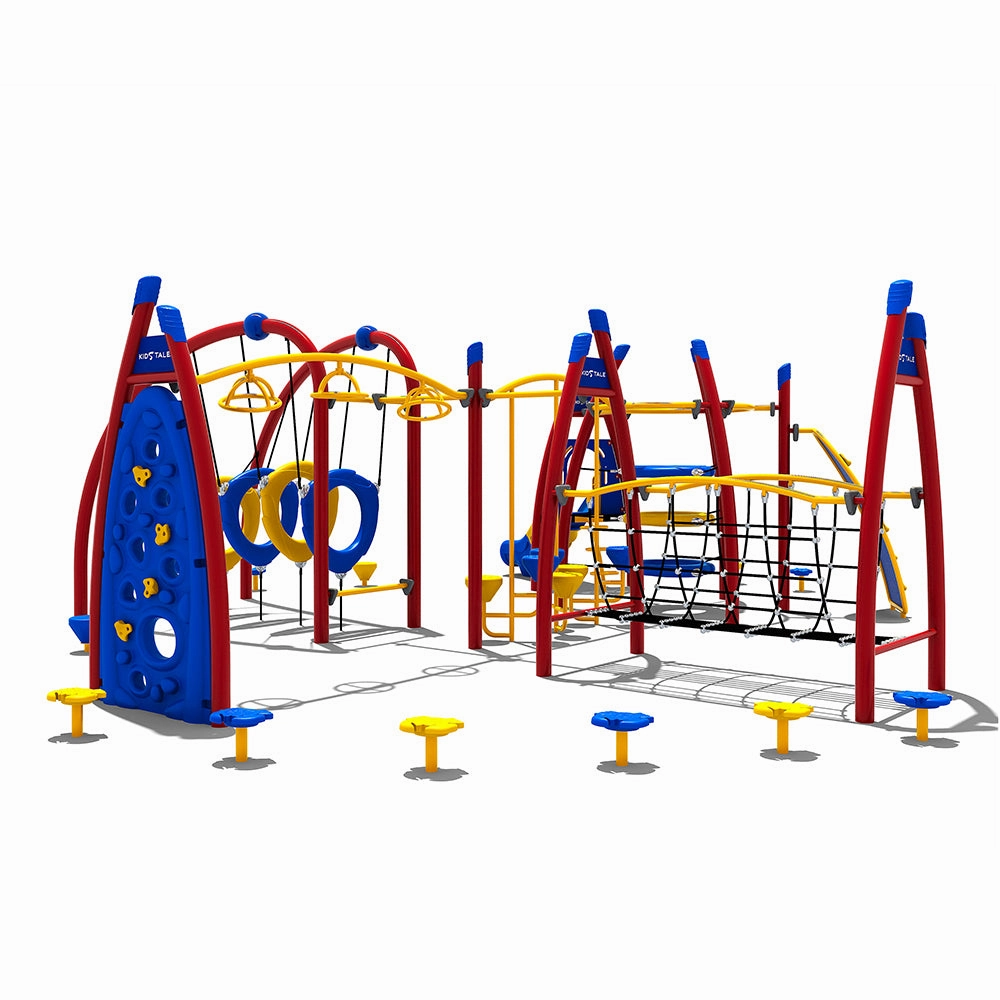 Falcon's Perch Ground-Based Obstacle Course Playground | Active Play for Ages 5-12