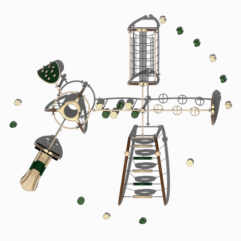 Falcon's Perch Ground-Based Obstacle Course Playground | Active Play for Ages 5-12