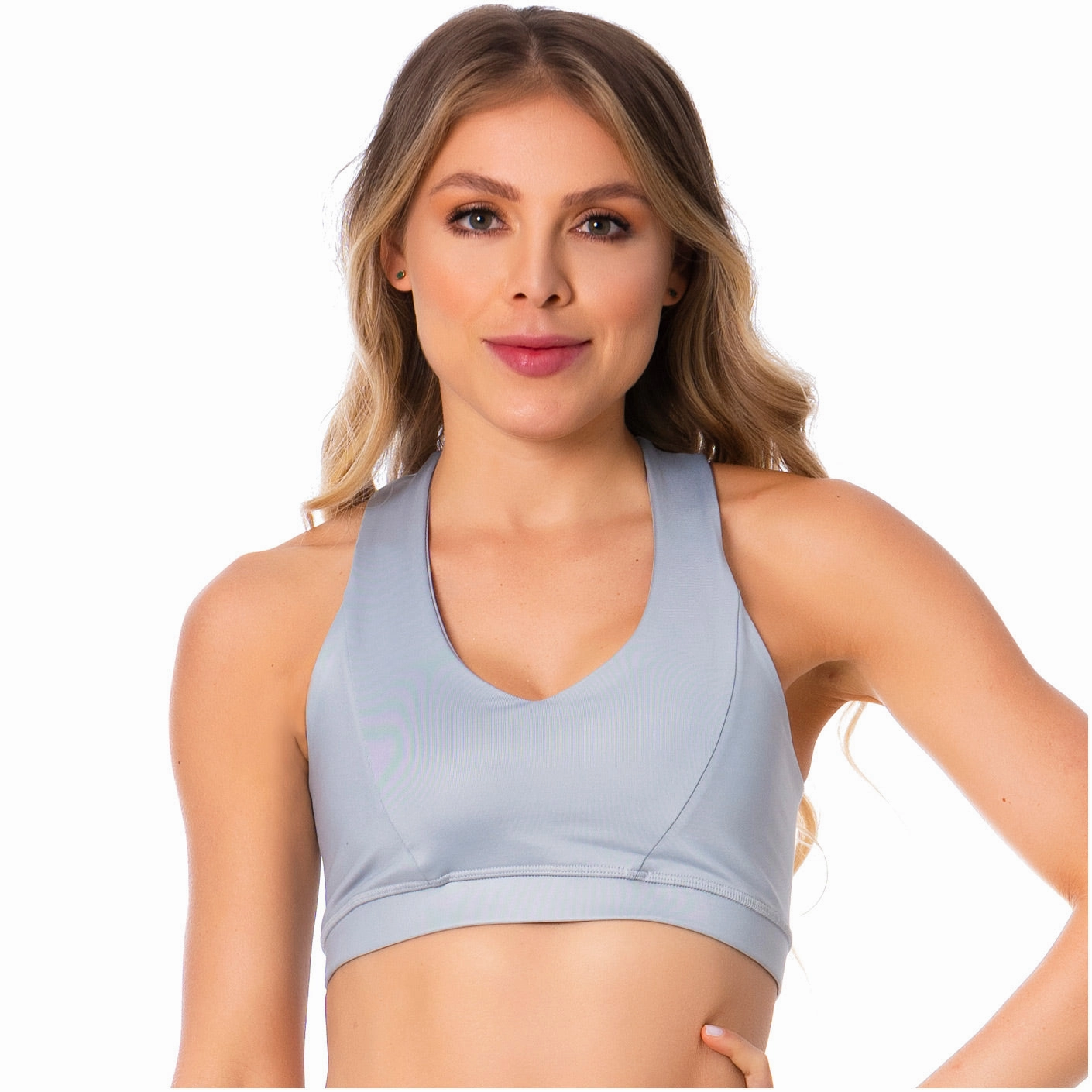 FLEXMEE Sportwear/Sport Bra 902032 2020-1 Spring Summer Collection Color Shiny Silver