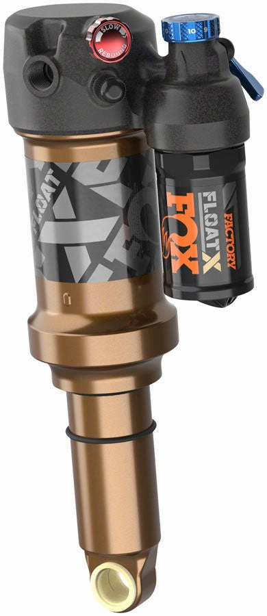 FOX FLOAT X Factory Rear Shock - Trunnion Metric, 185 x 55 mm, EVOL LV, 2-Position Lever, Kashima Coat - Open Box, New
