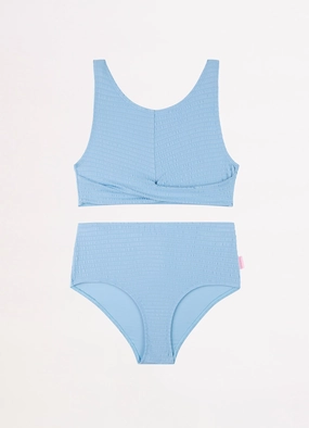 Girls Summer Vacay Bikini Set - Powder Blue