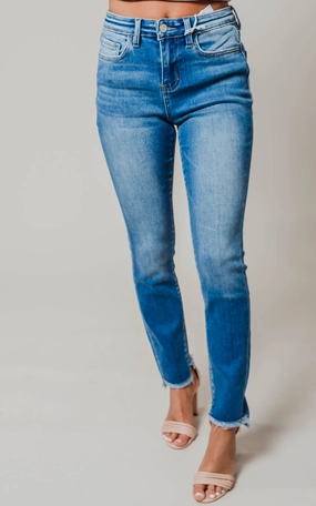 High Rise Raw Hem Skinny Jean - Vervet | FINAL SALE
