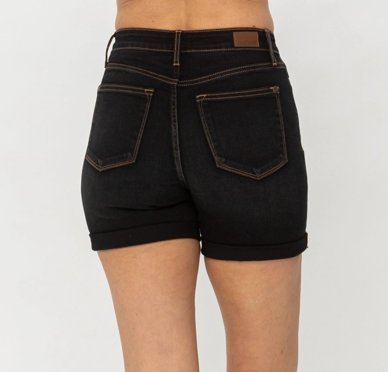 Judy Blue High Rise Black Denim Shorts | FINAL SALE