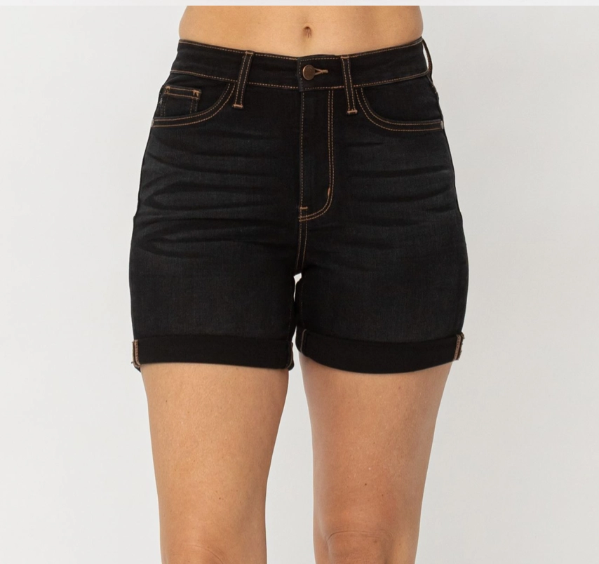 Judy Blue High Rise Black Denim Shorts | FINAL SALE