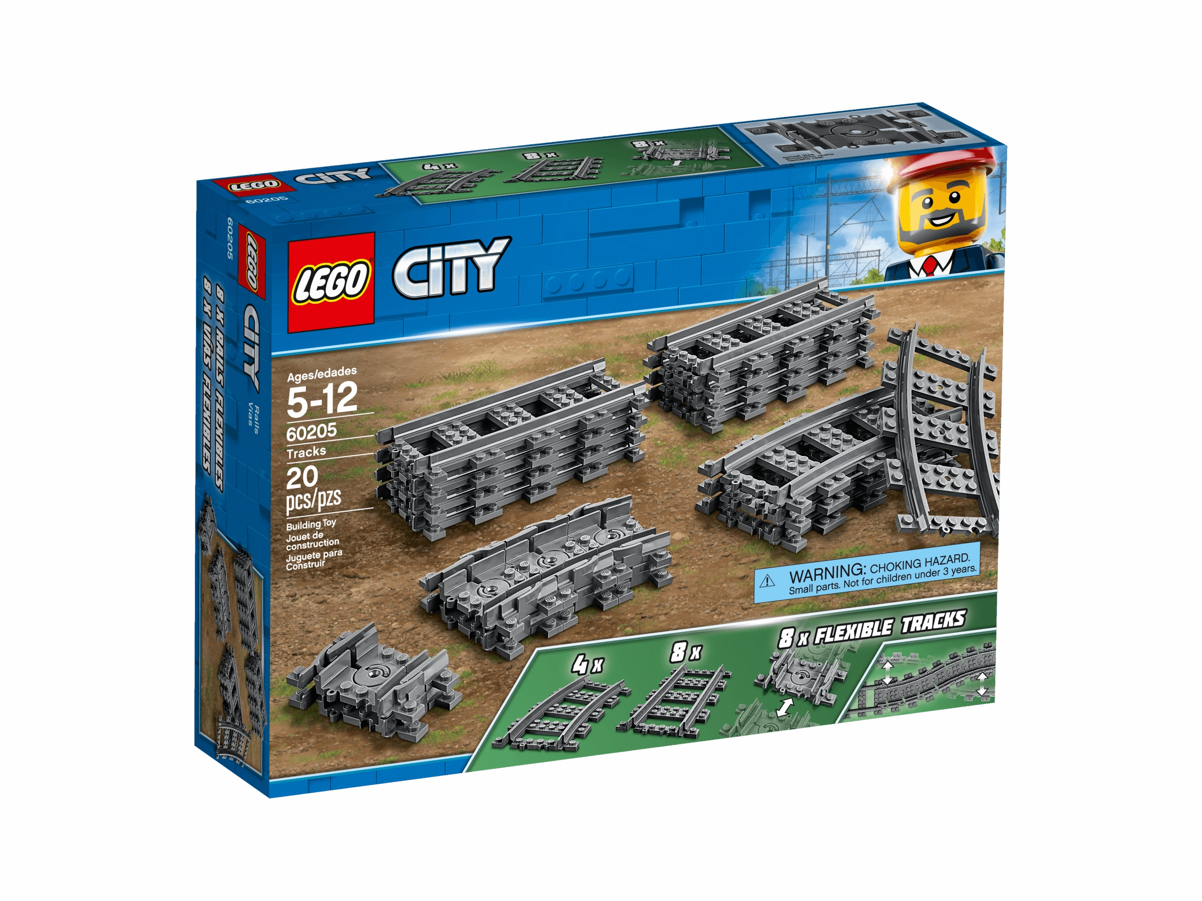 LEGO City 60205 Train Track Expansion Set - 20 Pieces