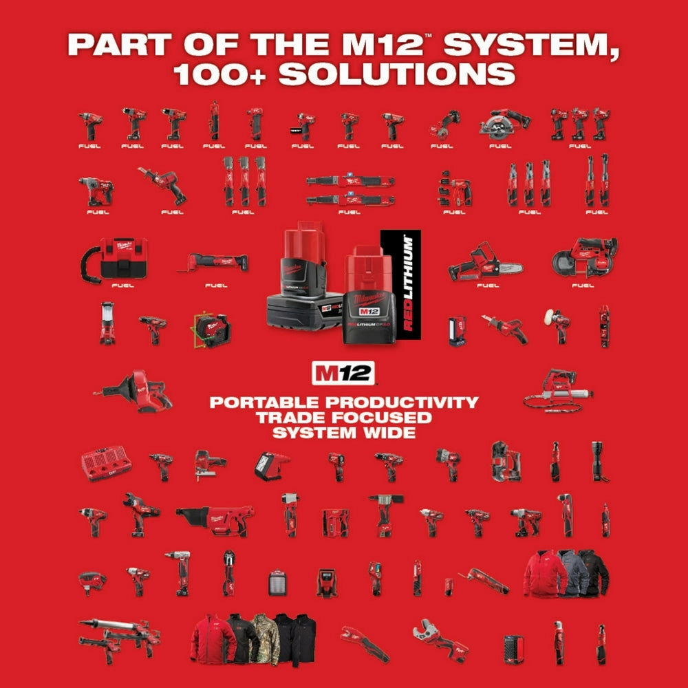 Milwaukee 2409-20 M12 FUEL 12V Brushless Li-Ion Low Speed Tire Buffer -Bare Tool