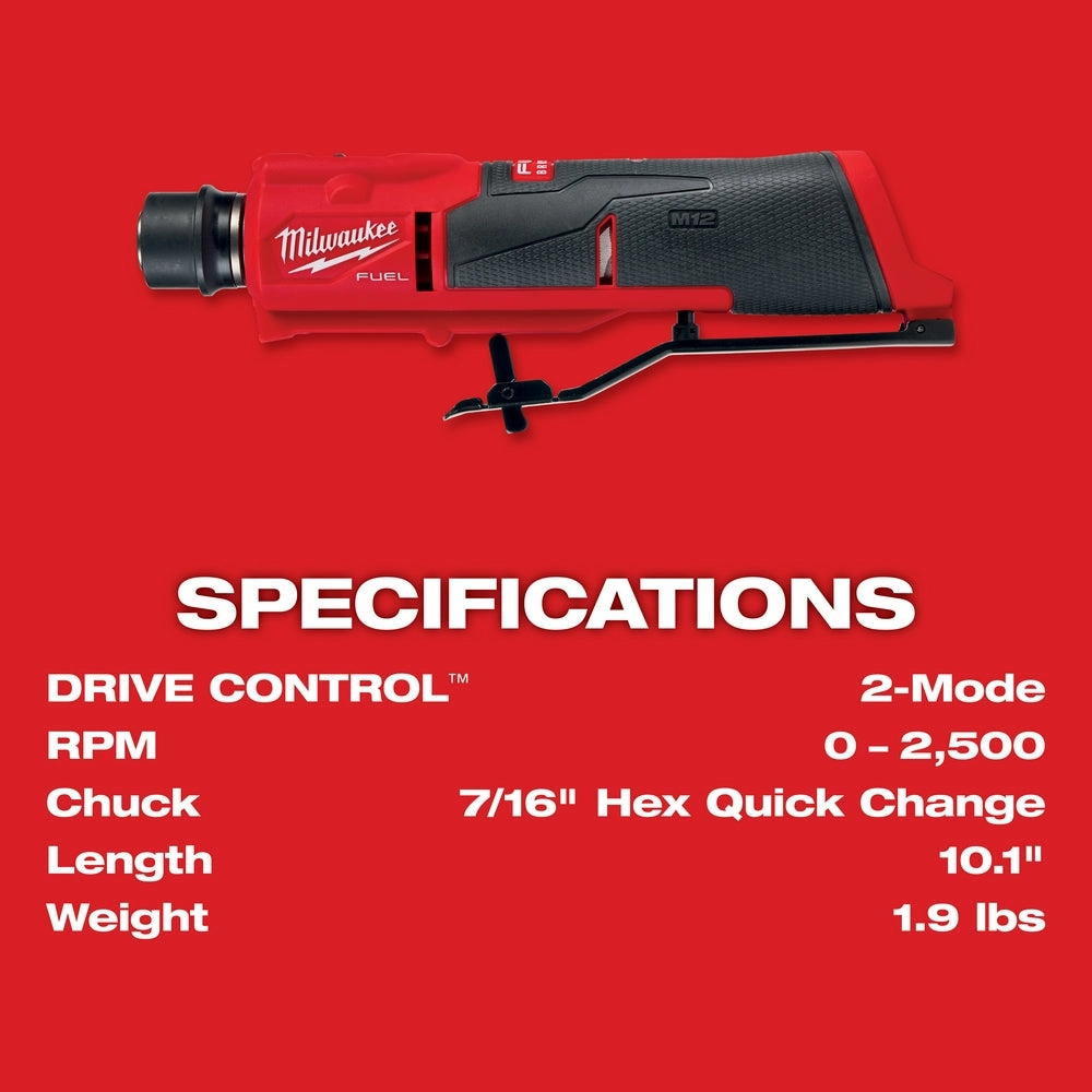 Milwaukee 2409-20 M12 FUEL 12V Brushless Li-Ion Low Speed Tire Buffer -Bare Tool