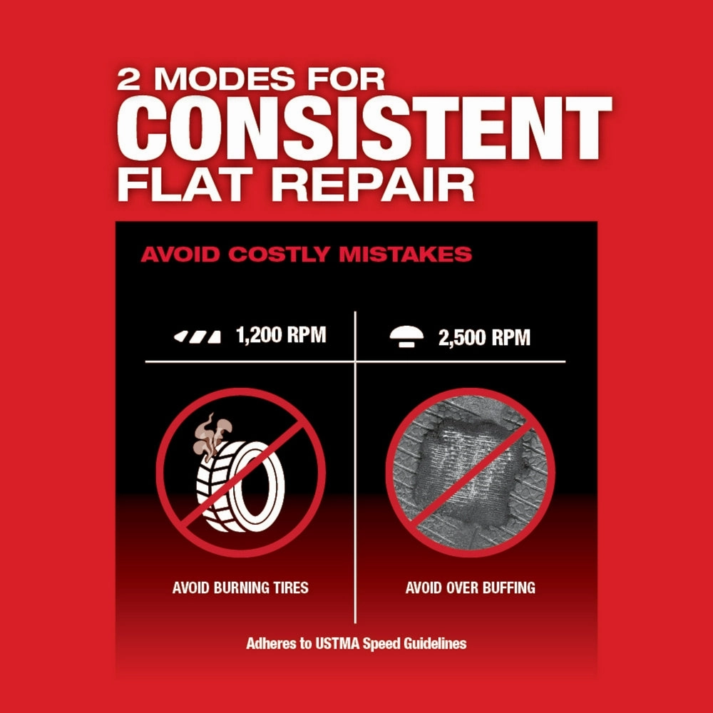 Milwaukee 2409-20 M12 FUEL 12V Brushless Li-Ion Low Speed Tire Buffer -Bare Tool