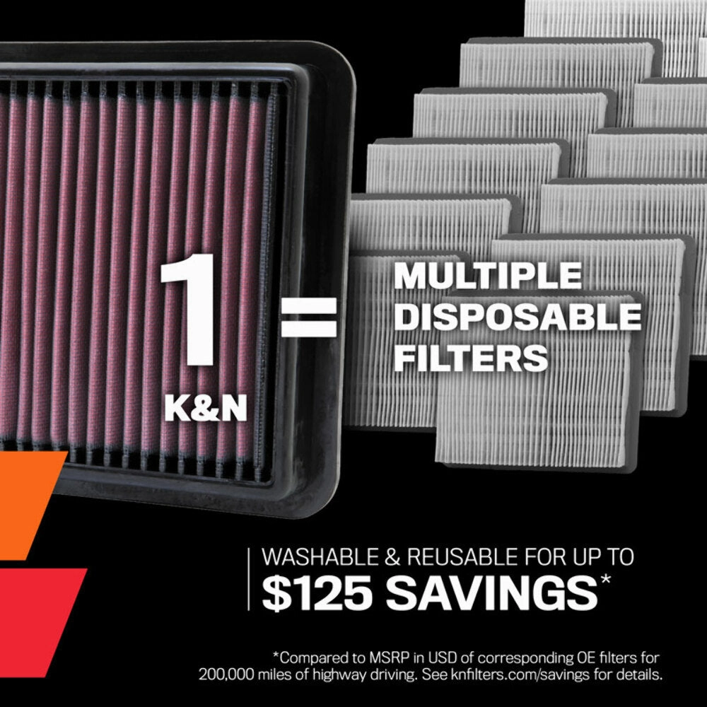 Mini Cooper K&N KNN33-2386 Drop-In Air Intake Filter 07-16 R5x R6x
