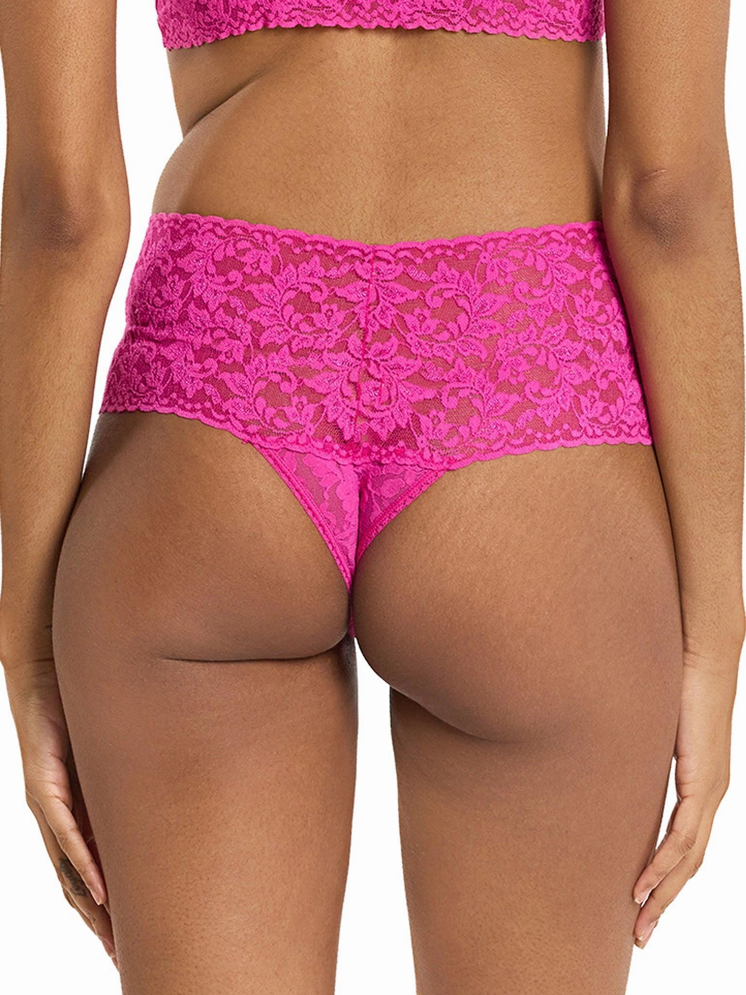 Retro Lace Thong Marmalade Pink