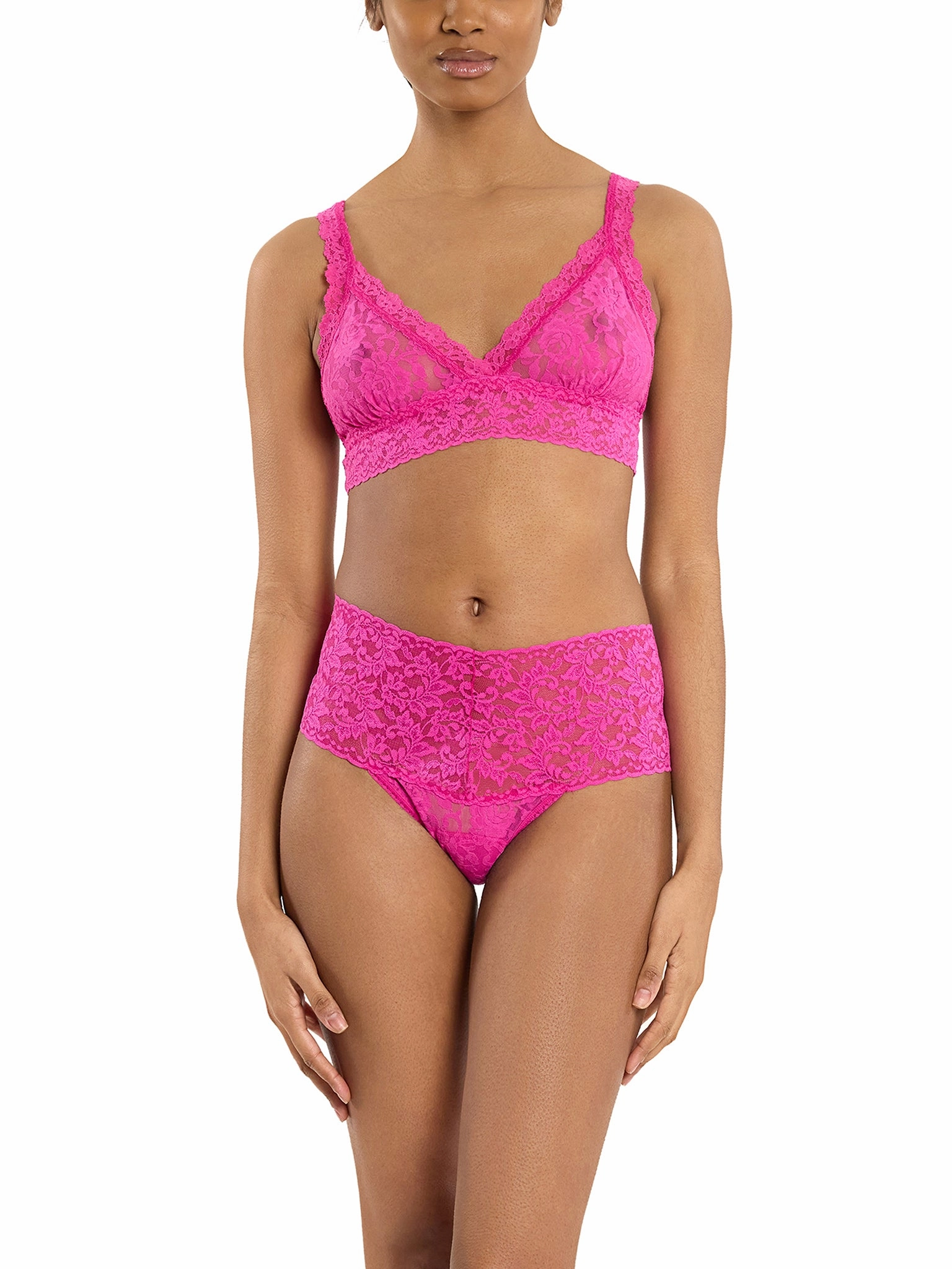 Retro Lace Thong Marmalade Pink