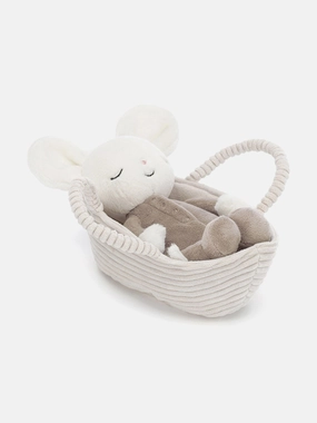 Rock-a-Bye Mouse in Ivory (20cm)