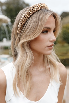 Ryder Studded Headband - Gold