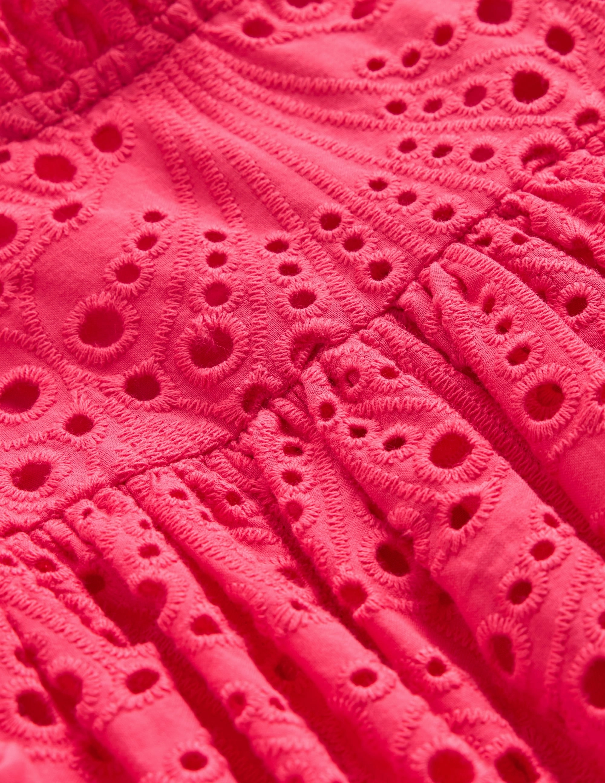 Scallop Broderie Dress-Camelia Pink