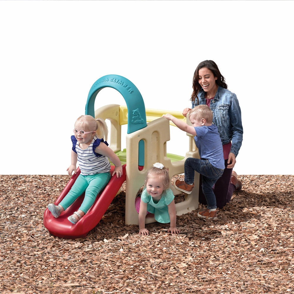 Step2 Panda Climber | All-in-One Outdoor Activity Gym with Slide & Tunnel