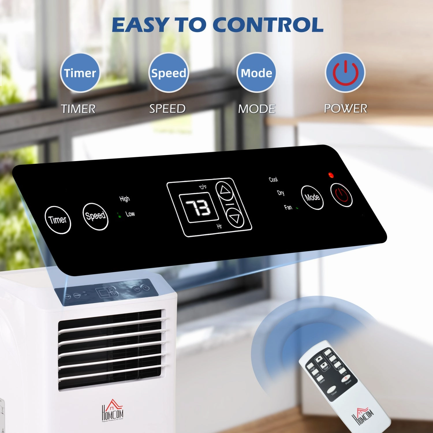 Streamdale 8000 BTU Portable AC Unit with Cooling, Timer, Remote
