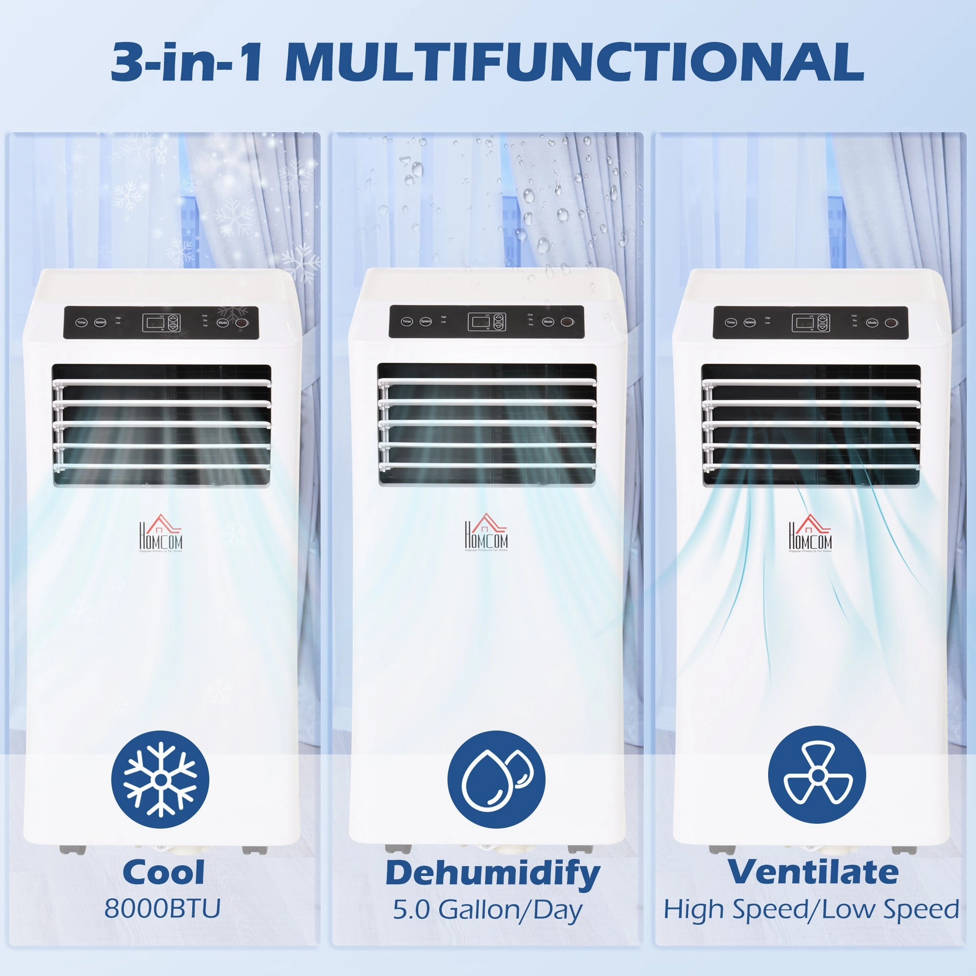 Streamdale 8000 BTU Portable AC Unit with Cooling, Timer, Remote