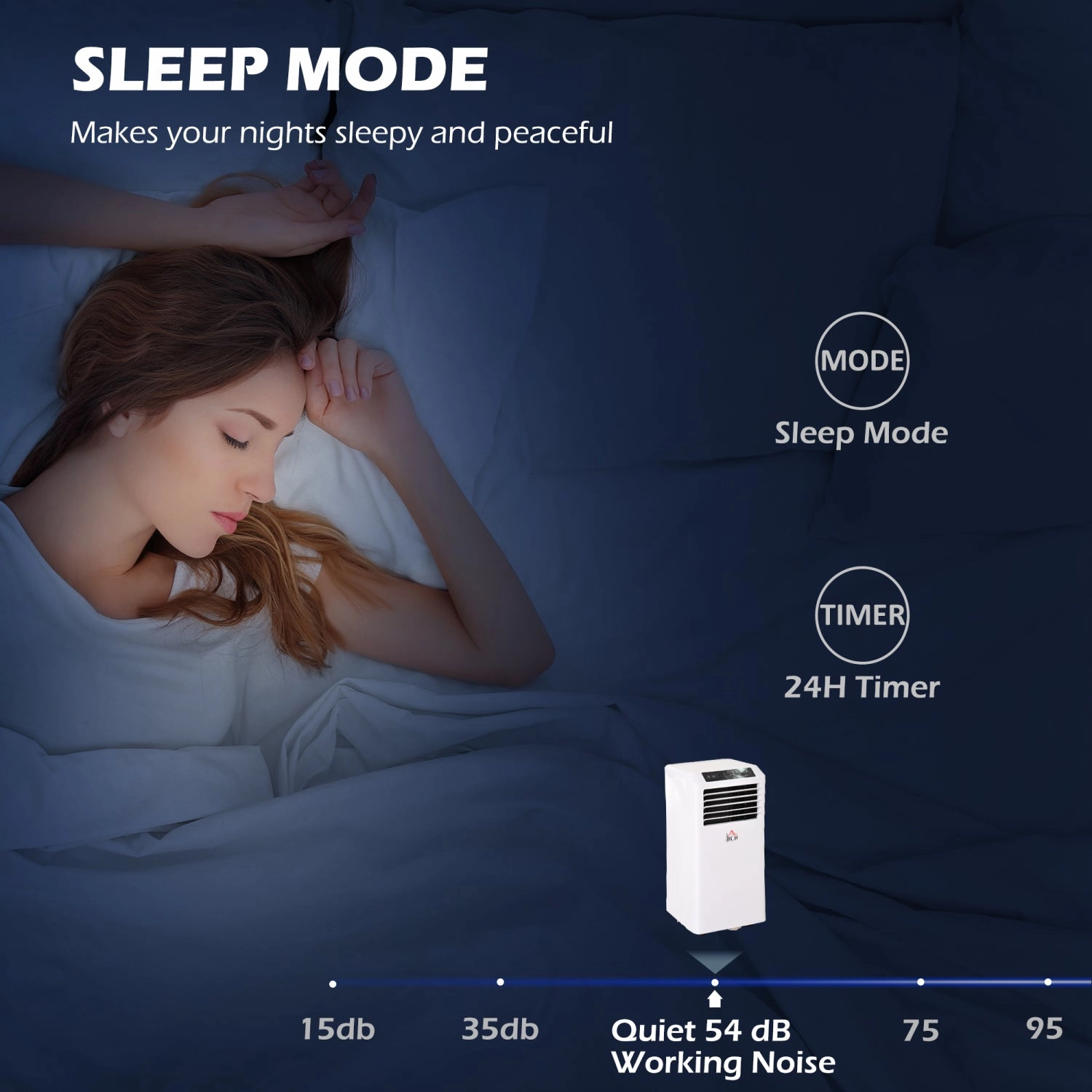 Streamdale 8000 BTU Portable AC Unit with Cooling, Timer, Remote