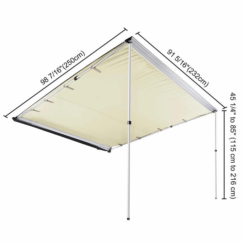TheLAShop Car Awning 7' 7" x 8' 2" Side Rooftop Shade
