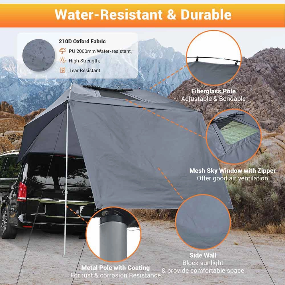 TheLAShop Car Awning SUV Tailgating Canopy Camping Beach Sun Shade