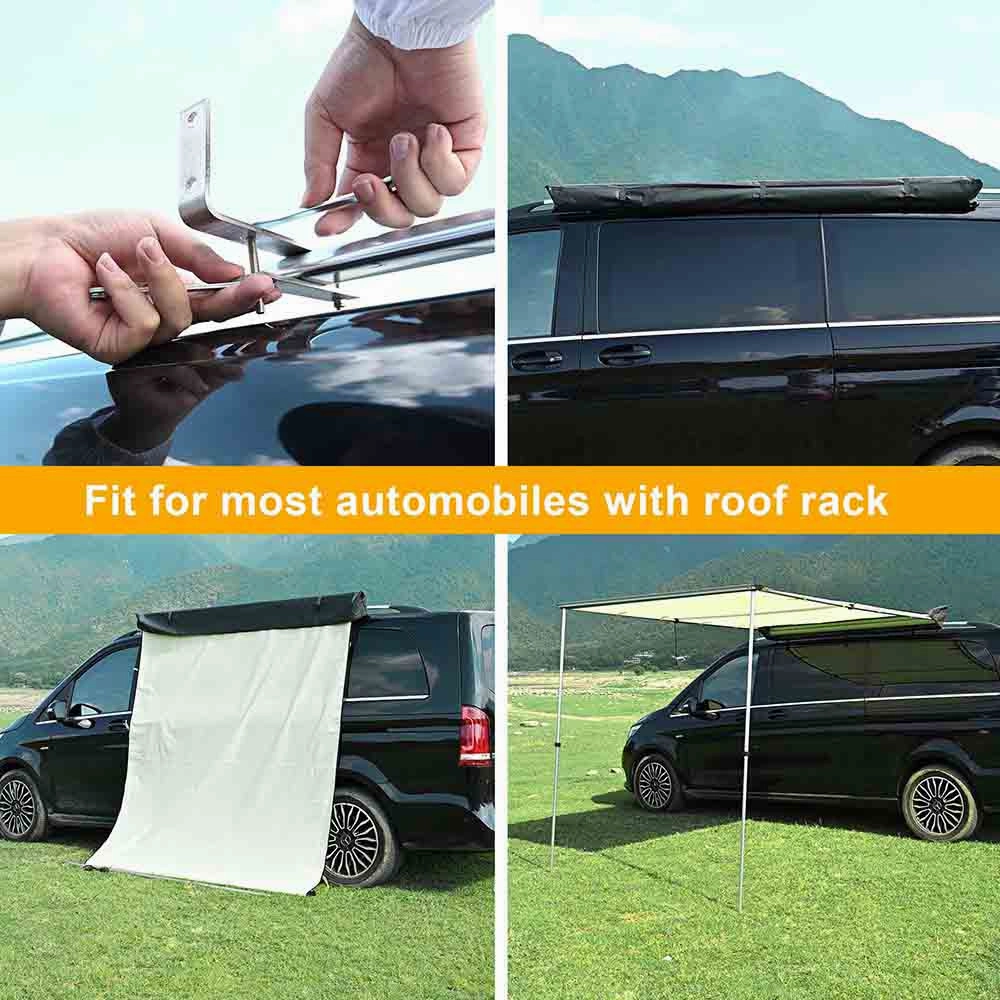 TheLAShop Car Awning with Light 8' 1" x 7' 1" SUV Side Awning