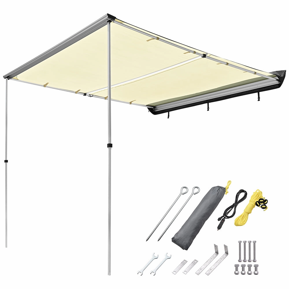 TheLAShop Car Awning with Light 8' 1" x 7' 1" SUV Side Awning