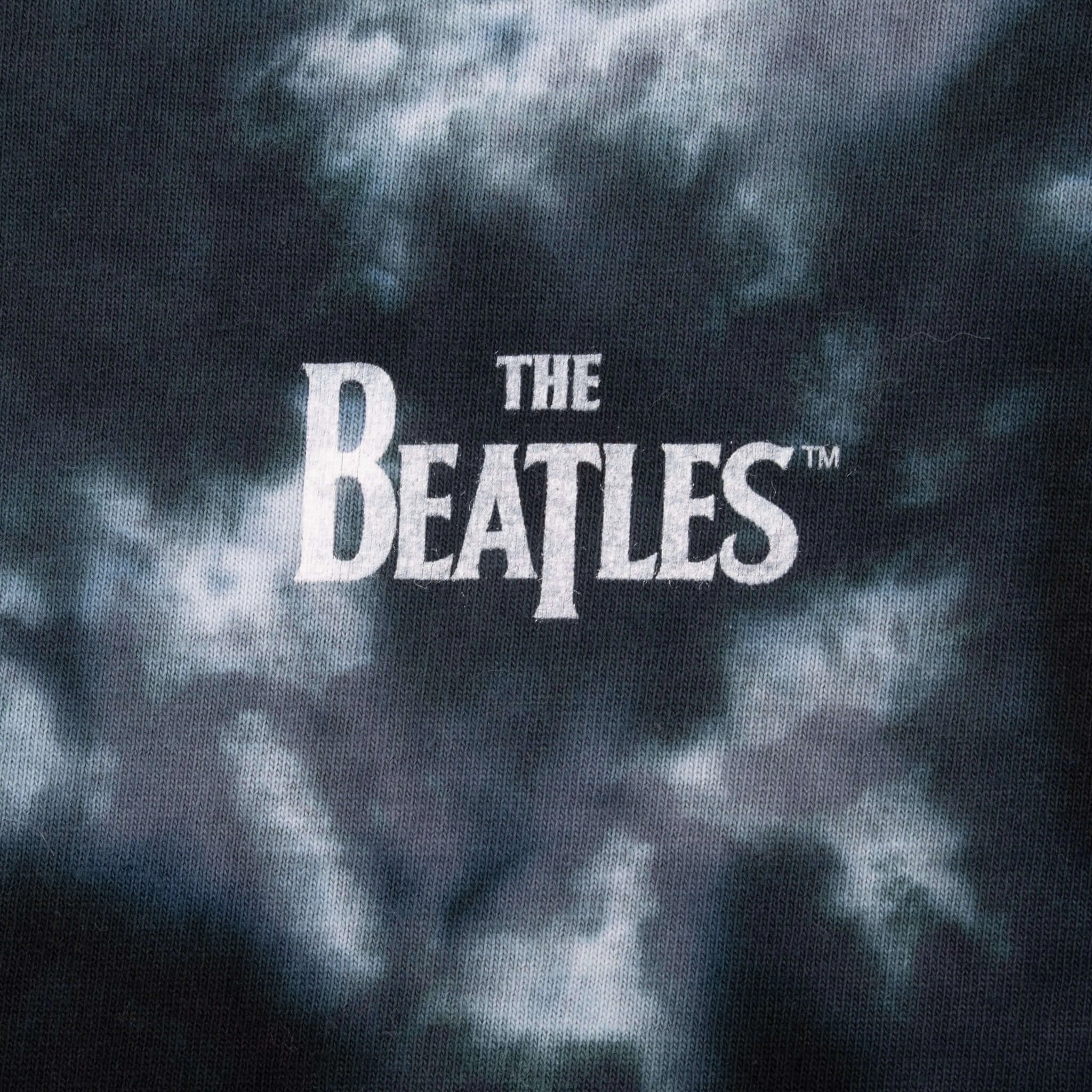 VINTAGE THE BEATLES ABBEY ROAD 2006 TIE DYE LIQUID BLUE TEE SHIRT LARGE MADE USA