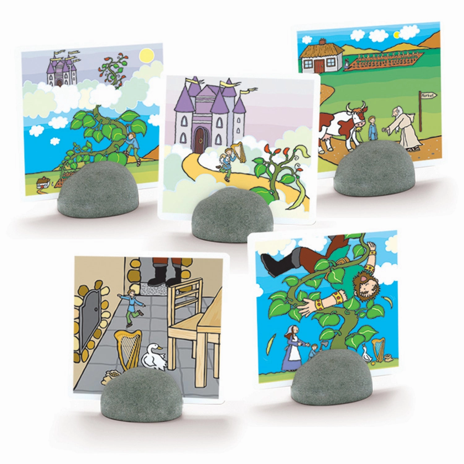 Yellow Door Stand-it-Stones, Set of 5 - Real Stone Card Holders