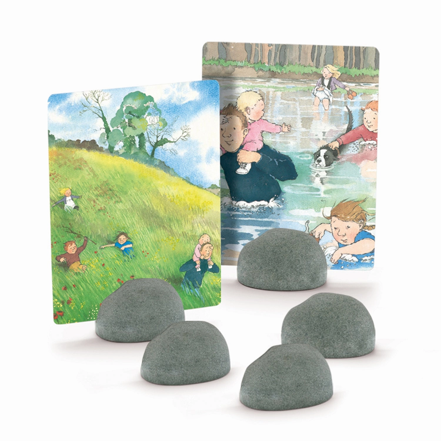 Yellow Door Stand-it-Stones, Set of 5 - Real Stone Card Holders